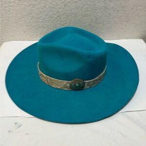 Charlie 1 Horse Turquoise White Sands Felt Hat size M